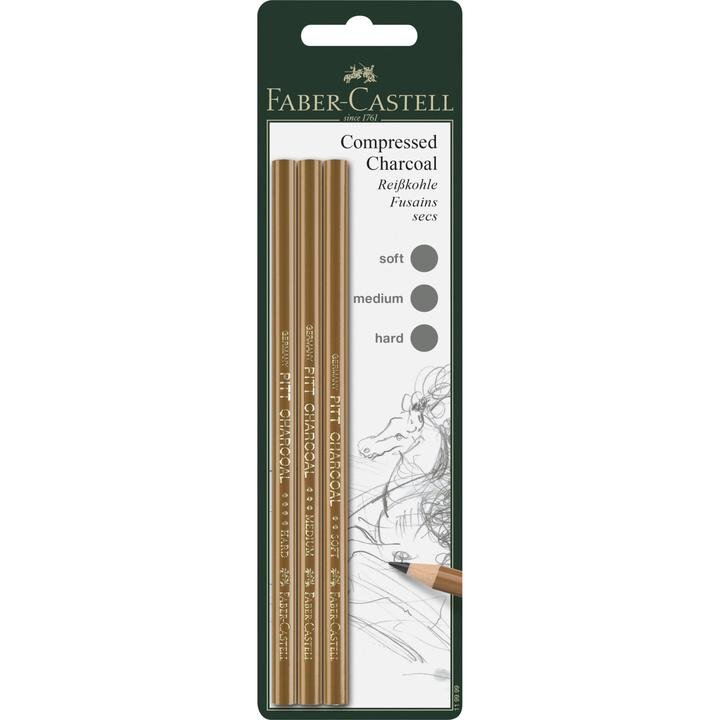 Pitt Compressed Charcoal Pencils - set of 3